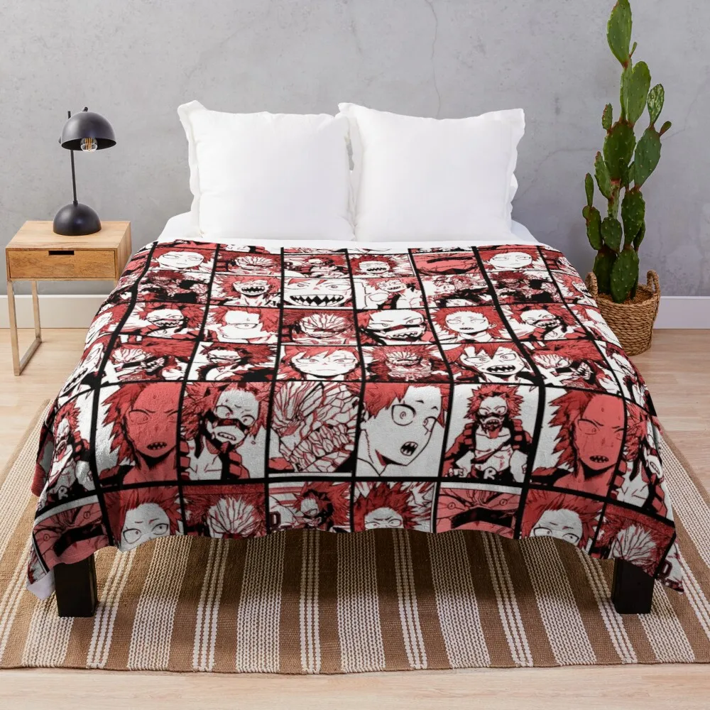 

BNHA Kirishima collage - color version Throw Blanket stuffed blankets