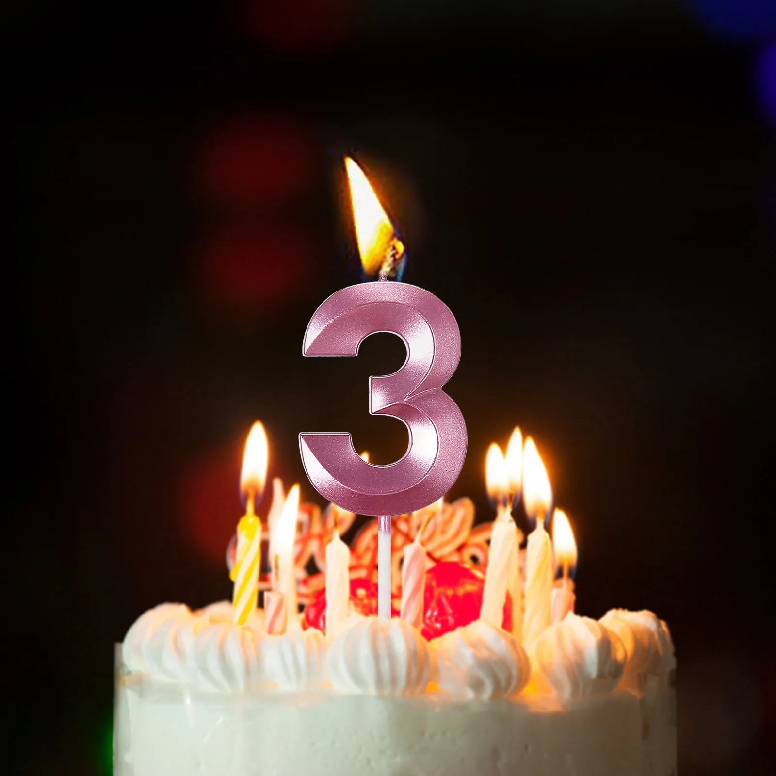 S Birthday Candles Extended Big Number Candle Multicolor 3d Design Cake Topper Decoration For Beat