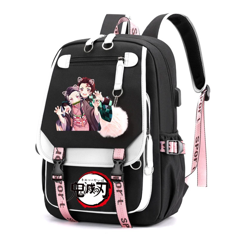 

Anime Demon Slayer Backpack Students School Bag Mochila Children Kimetsu no Yaiba Bagpack Boys Girls Bookbag Travel Bag Rucksack