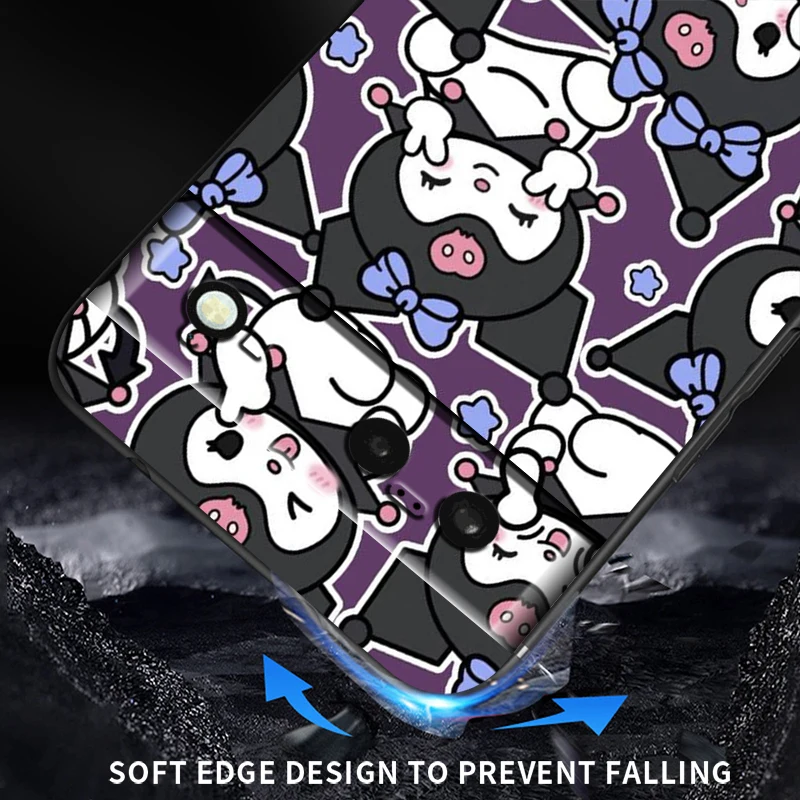 Kuromi Cute Sanrio мультфильм для Google Pixel 8 7A 7 6A 6 5A 5 4 4A XL искусственная черная силиконовая Противоударная оболочка для телефона (art.: 3920c30dca026) - 3920c30dca026