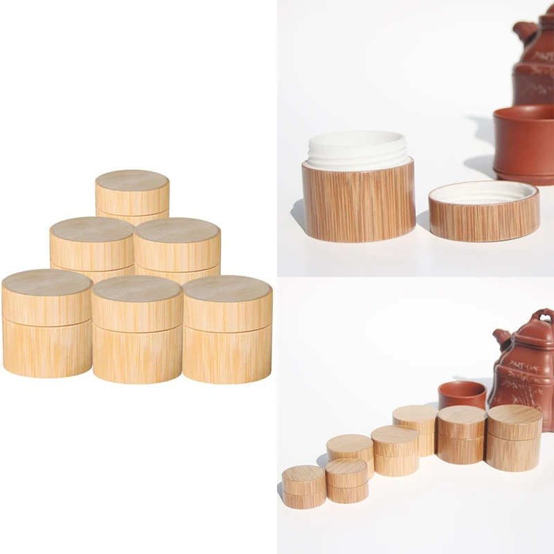 

Shatter-Resistant Makeup Storage Empty Box Bamboo Travel Bottle Cosmetic Jar Container Sub Bottle