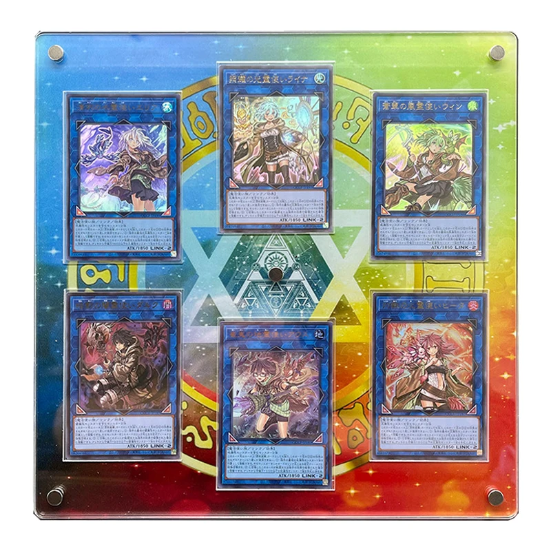 Фото Самодельный Yu-Gi-Oh! Эш Блоссом Снежный Кролик Акриловый Декоративный Блок Уинн, Чародейка Ветра Подставка для карточек Карточка в комплект не входит №1