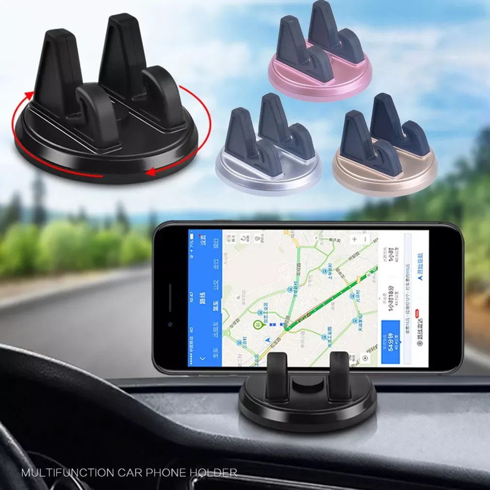 

360 Degree Car Phone Holder Soft Silicone Anti Slip Mat Mobile Phone Mount Stands Support Car GPS Dashboard Bracket