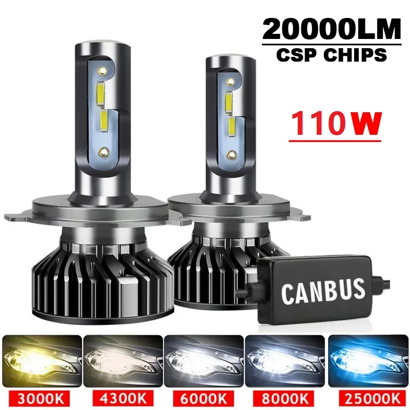 Автомобильная фара CSP 3000 лм 4500K 6500K 8000K 25000K 9005 K H1 H3 H7 H8 H9 H11 9006 9012 лампа Canbus автомобильные Противотуманные фары светодиодный ная лампа