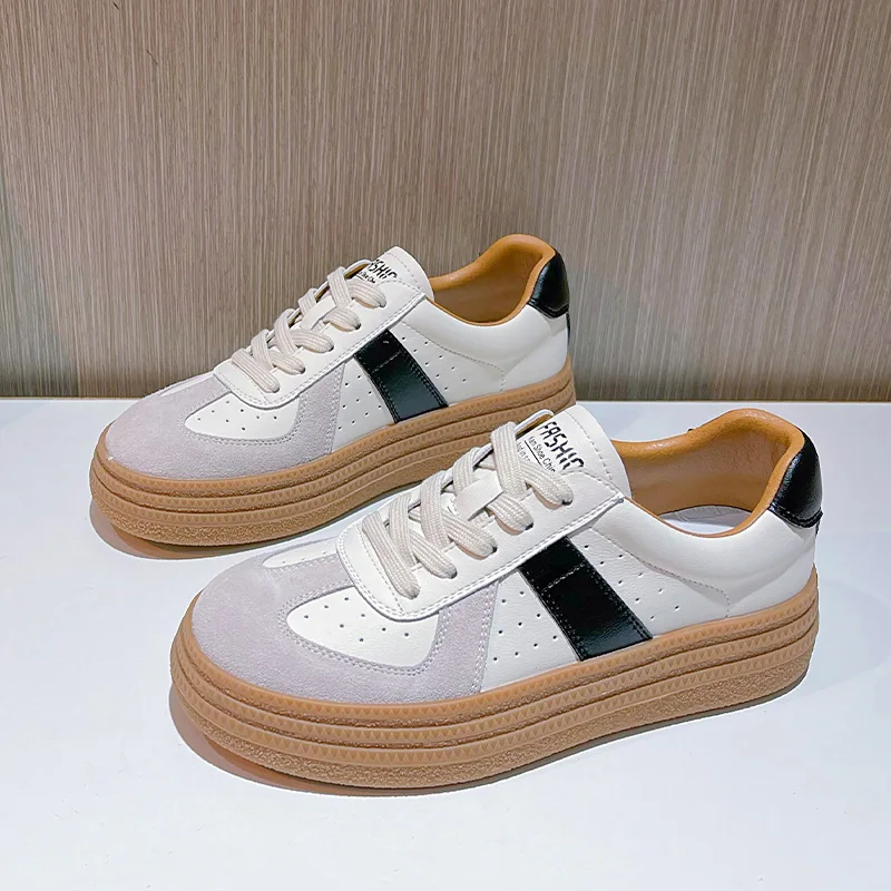 AIYUQI Women Sneakers 2023 Autumn New Genuine Leather Training Shoes Women Lace-up Casual Platform Women shoes