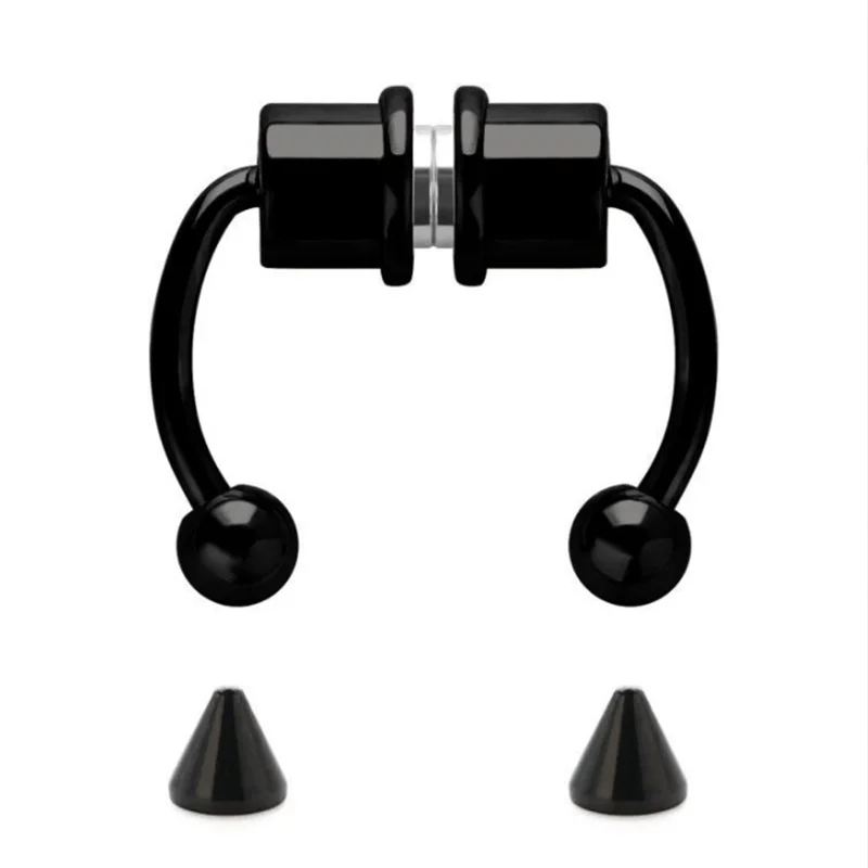 Магнитное кольцо в форме лошади обуви для носа нержавеющая сталь 316L