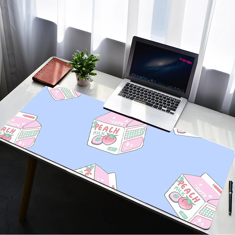 

Gaming Mouse Pad Large Mouse Mat Laptop Japanese Strawberry Milk Desk Mats 80x30cm Computer Gamer Keyboard Deskpad Mousepad