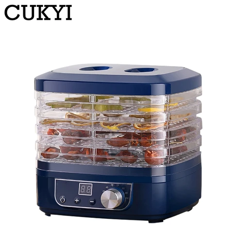 CUKYI сушеные фрукты, овощи, травы, мясорубка, бытовое устройство, мясо домашних животных, обезвоженное, 5 лотков, воздушная сушилка для закусок, ЕС