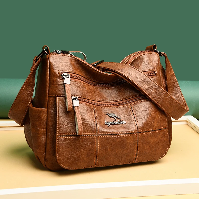 

Hot Soft Leather Handbags Crossbody Bags For Women High Quality Casual Female Bags Famous Brand Shoulder Bag Ladies Bolsos 2021