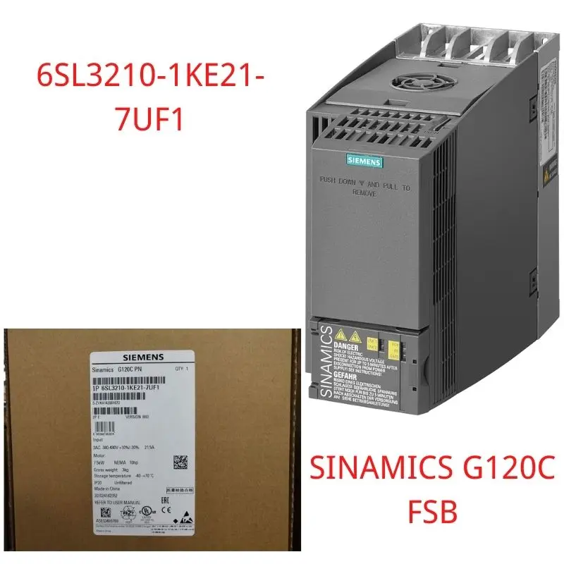 

6SL3210-1KE21-7UF1 Brand new SINAMICS G120C RATED POWER 7,5KW WITH 150% OVERLOAD FOR 3 SEC 3AC380-480V