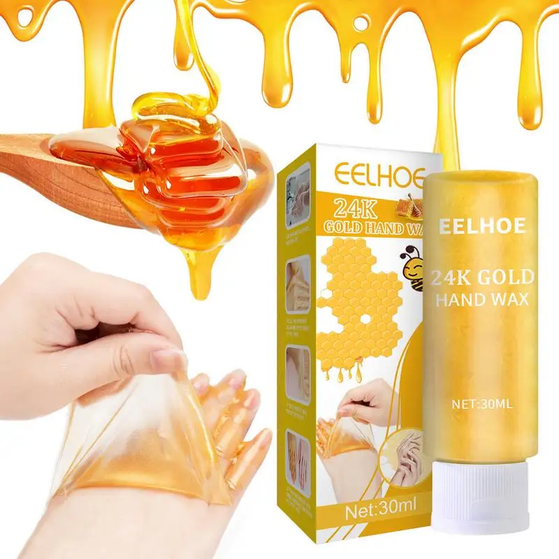 

24-каратные золотые медовые маски для рук, медовый воск для рук, успокаивает и огрубевает кожу, кутикулы, выцветают, темные пятна, руки в домашних условиях, идеально для
