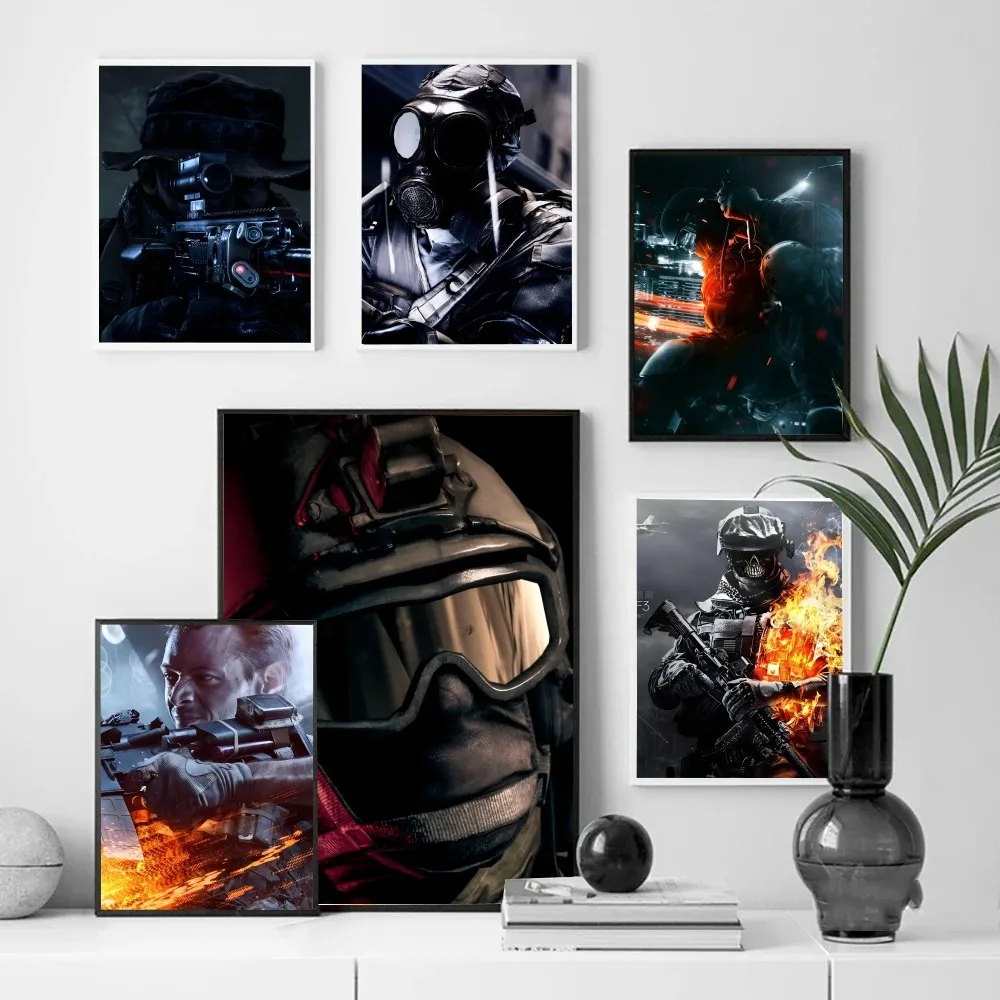 Game B-постер Battlefield бумажная печать для дома гостиной спальни входа в бар кафе