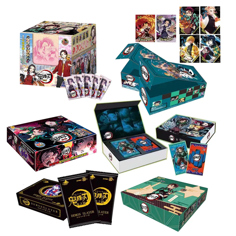 Anime Demon Slayer Blade Cards Flash SSP Card Kamado Tanjirou Nezuko Anime Peripheral UR Rare Card Collection Christmas Gift Box
