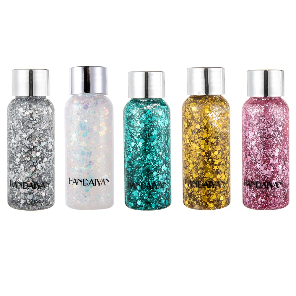 

5 шт., блестящий лосьон для тела, лосьон для тела, блестящие тени для век для макияжа, вечеринки