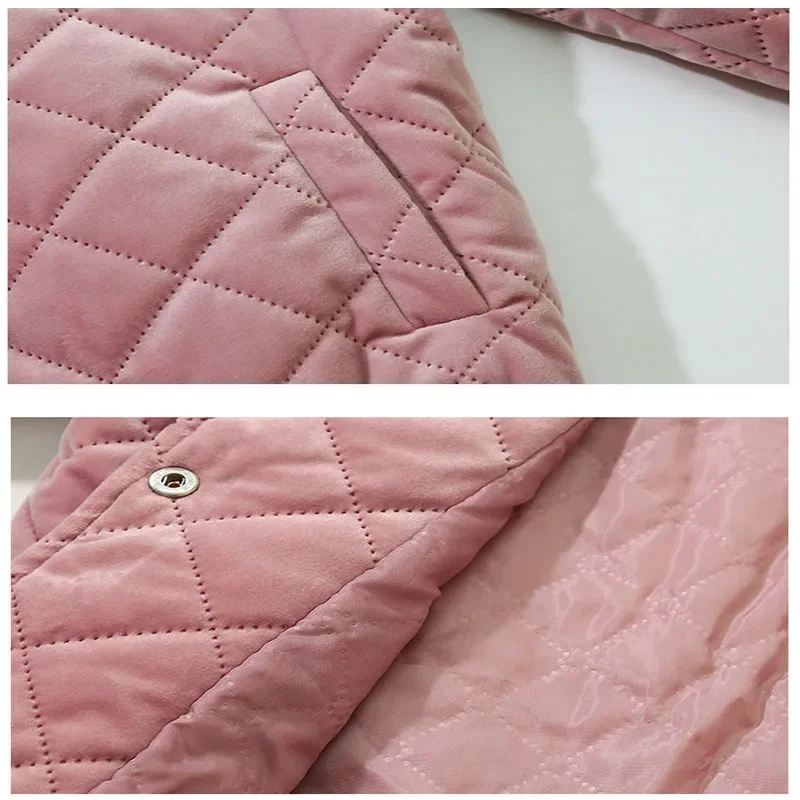 Женские парки теплые утепленные бейсбольные куртки однотонные осенне-зимние