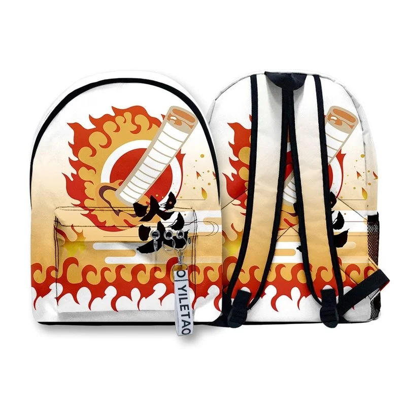 Demon Slayer Girls Boys Students Anime Double-sided Printing School Bags New Children Cartoon Fashion Large Capacity Backpacks