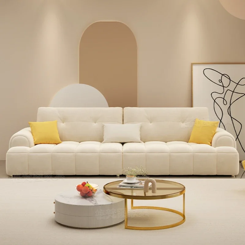 Скандинавские современные минималистичные диваны угловой 3-местный пушистый