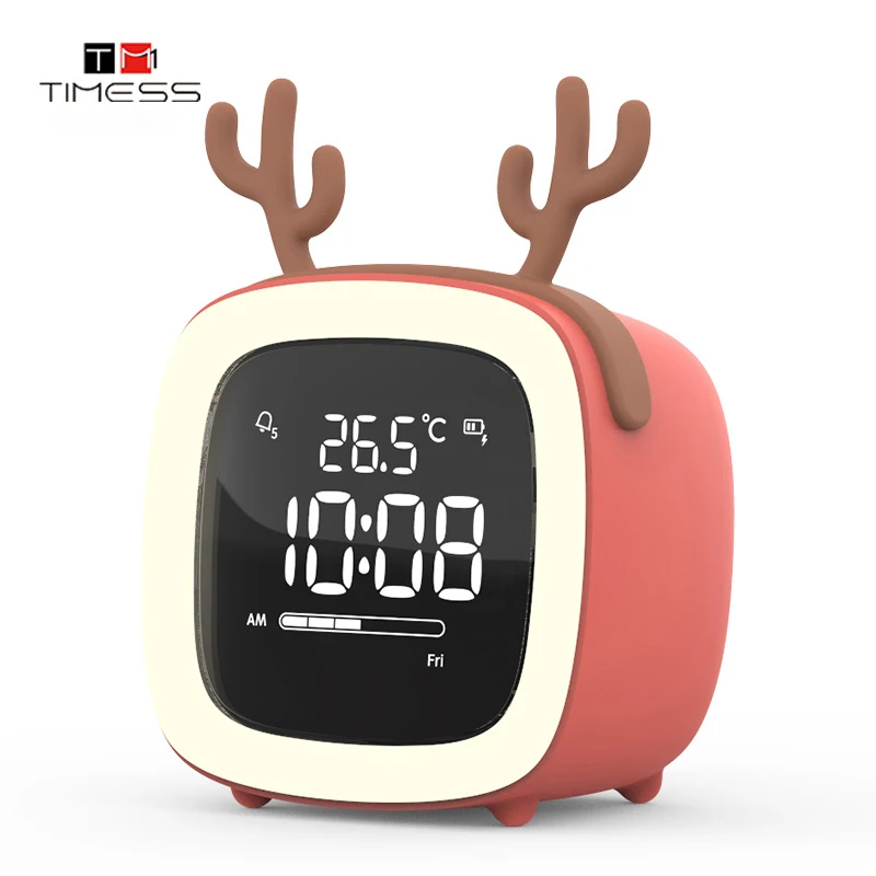 Будильник TIMESS детский с голосовым управлением многофункциональный прикроватный