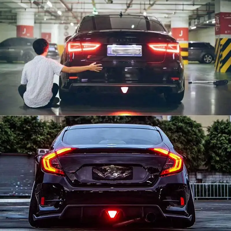 

Car Brake Strobe Light Triangel Universal Car Warning Light LED Flash Strobe Lamps Reversing Lamp Car-styling Red Tail Light For