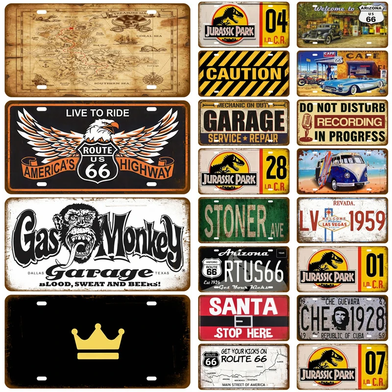 Ретро жестяной знак плакат для дома Декор стен в винтажном стиле Route 66 табличка