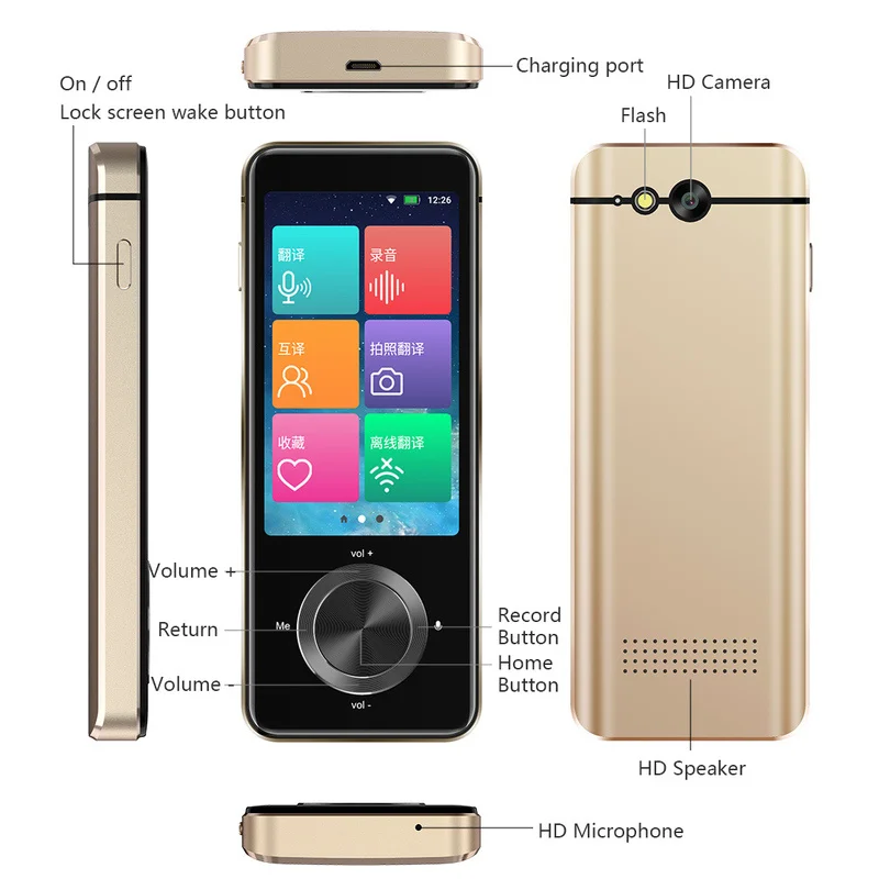 

M9 camera offline interpreter multi-language voice translator 107 photo translation online 12 countries android 8.1 system CE