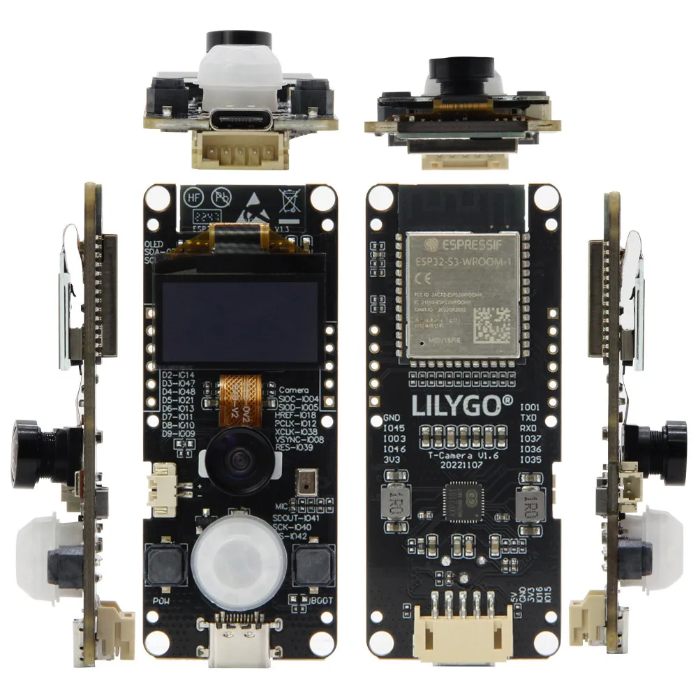 Плата разработки LILYGO T-Camera-S3 ESP32-S3 с модулем WiFi и Bluetooth, OLED-дисплей 0.96 дюйма (art.: 3920d86aef04d) - 3920d86aef04d