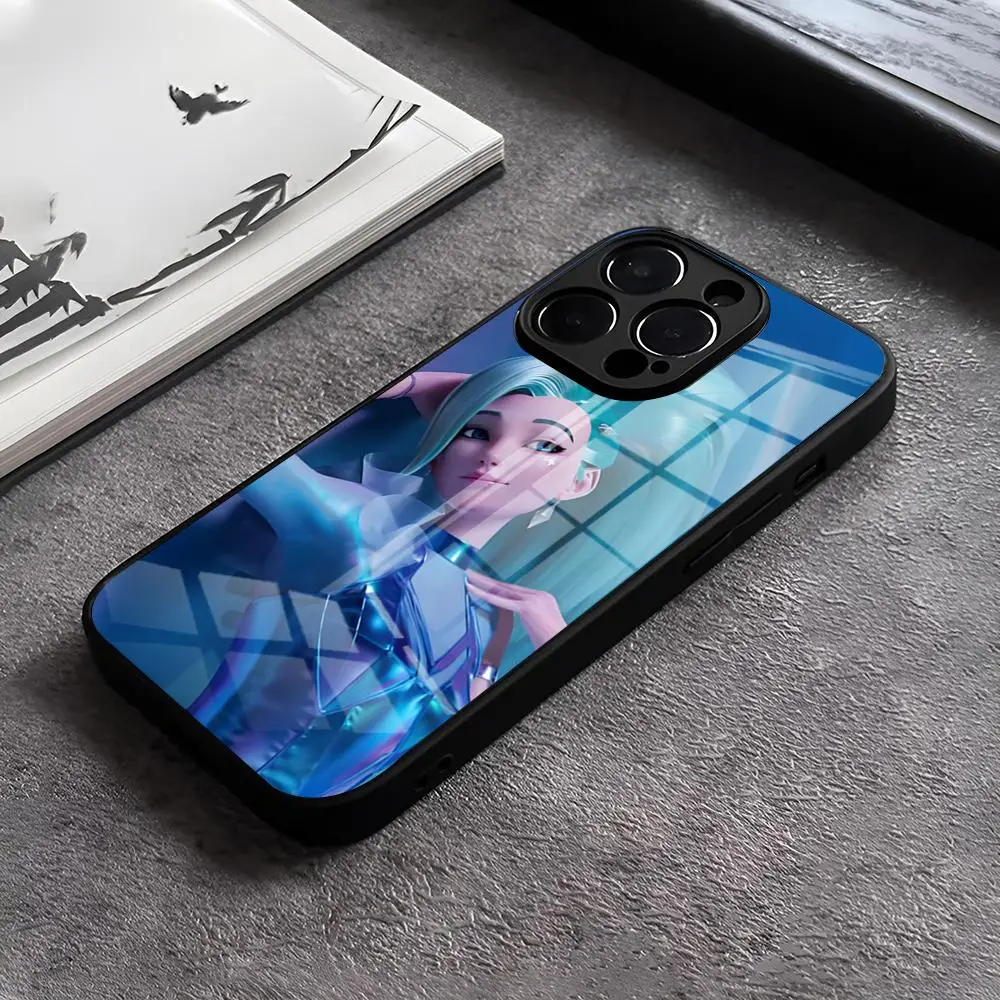 Чехол для телефона Seraphine Lol IPhone 15 Pro Max 12 16 14 Plus 11 13 X XR XS 7 8 SE стеклянный дизайн задняя