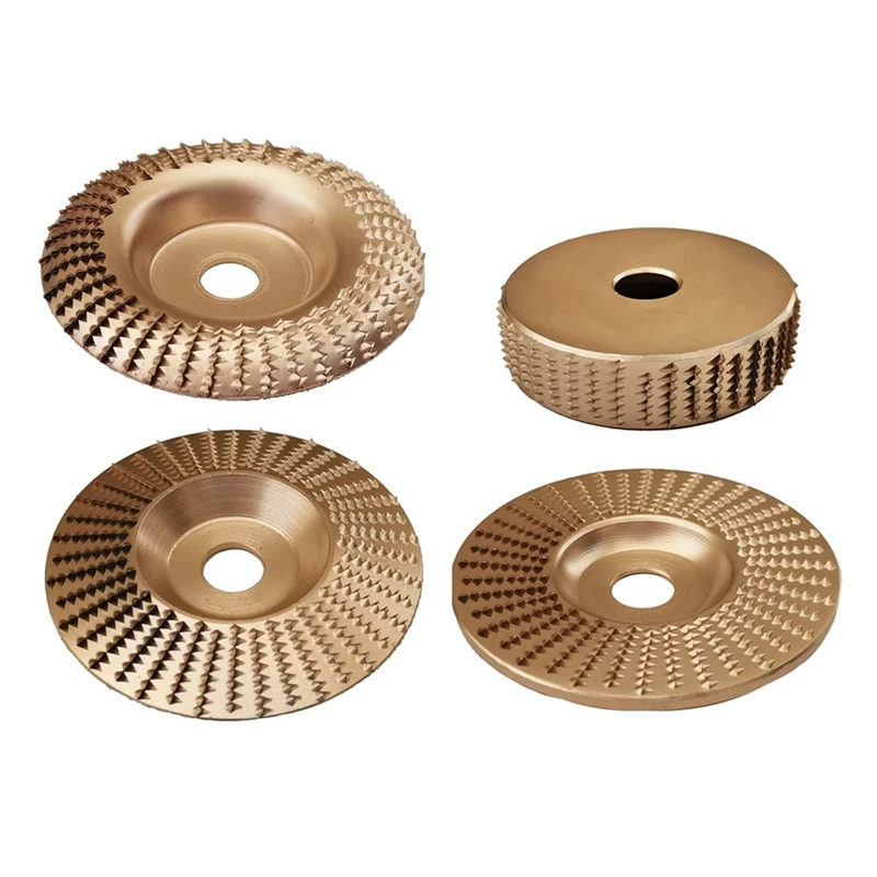 

4PCS Wood Grinding Disc For Angle Grinder 16Mm Arbor Grinding Wheel For Wood Carving Shaping Polishing Sanding