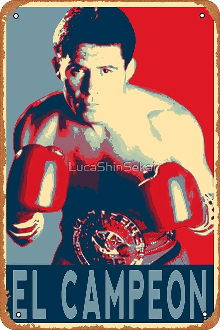 Плакат TOLNK Julo Cesr Chvez Metl Tn Sgn 8X12 nches Mn Cve Retro Vntge Wll Decor rt