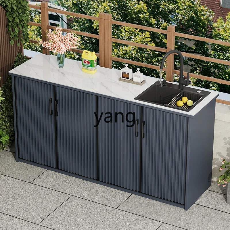 CCL уличный умывальник каменная плита встроенный шкаф открытый двор сад