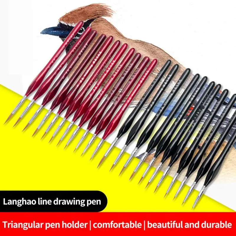 

11Pcs Acrylic Nail Art Liner Brush Set 3D Tips French Stripe Manicure Ultra-thin Line Drawing Pen UV Gel Brushes Painting Tools