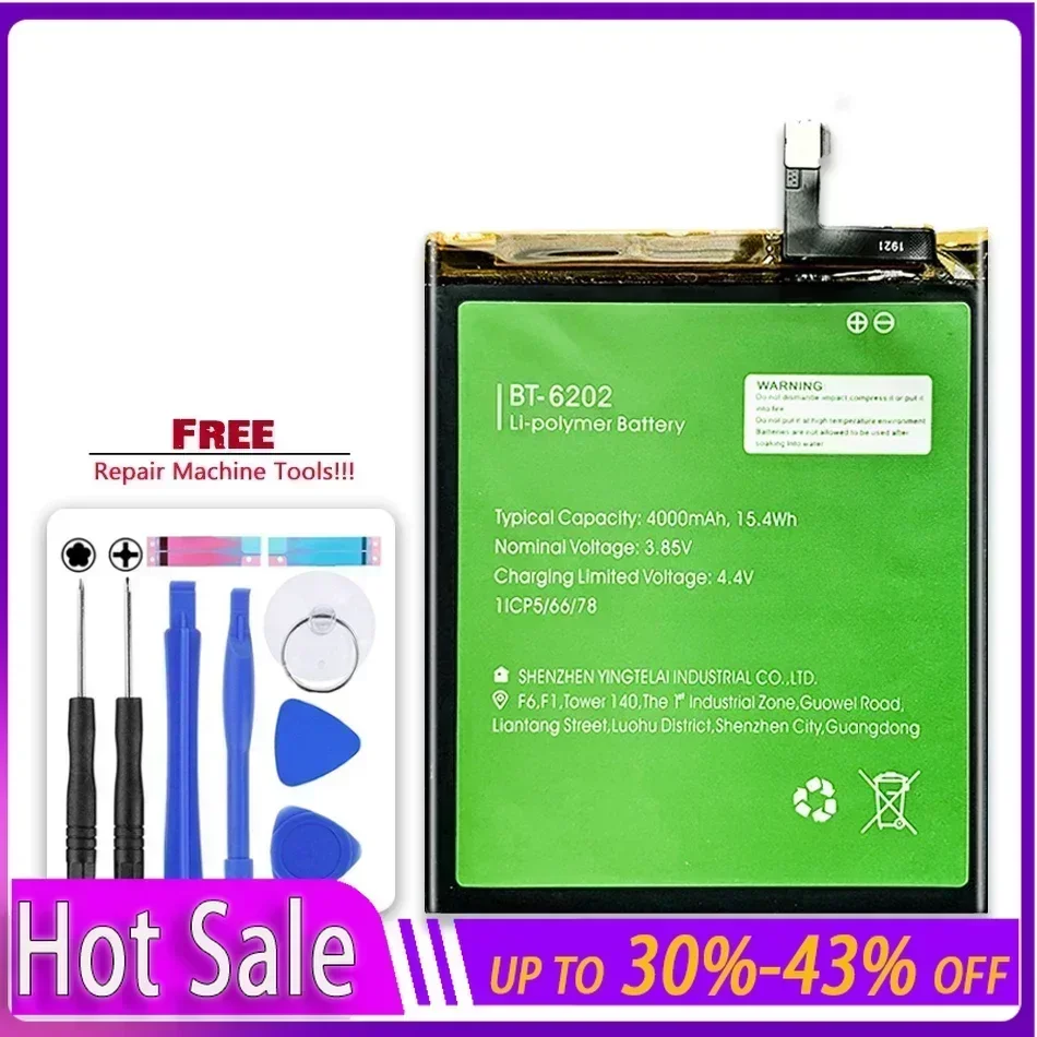 Сменный аккумулятор BT-6202 емкостью 4000 мАч для мобильных телефонов LEAGOO M 11 M11