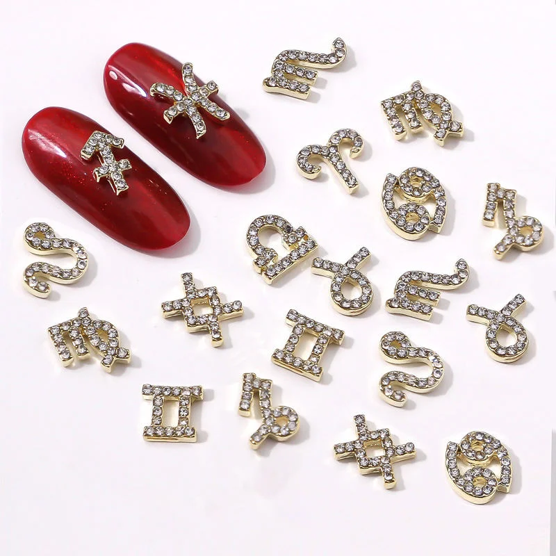 Twelve signs of nail art jewelry nail art jewelry diy nail jewelry wholesale cosmetics glue nails DN22