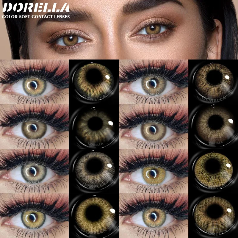 

Натуральные контактные цветные линзы для глаз orella 2 шт.