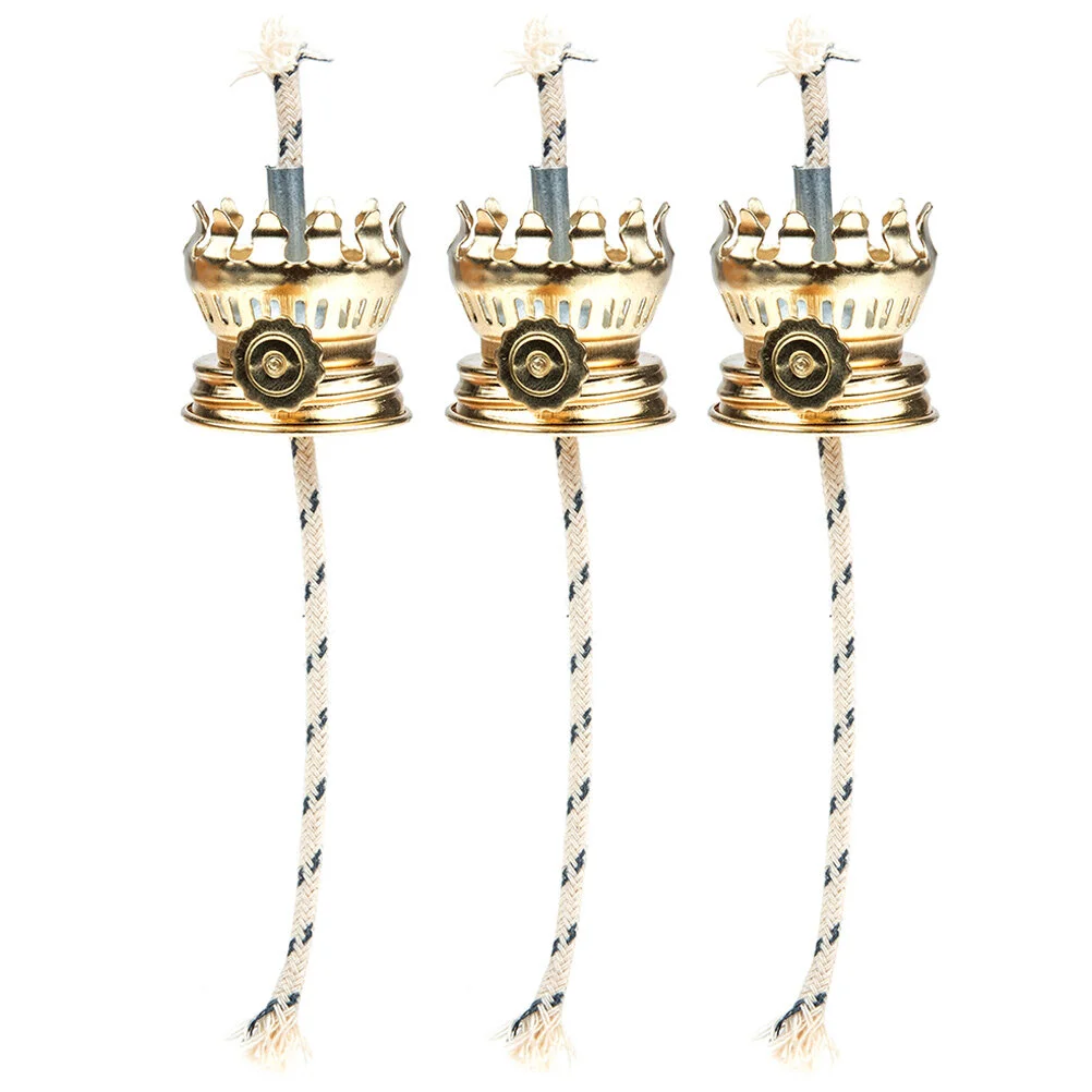 

Campfire Oil Lamp Burner Metal Kerosene Replacement Wick Wicks Parts DIY Supply Retro Brackets
