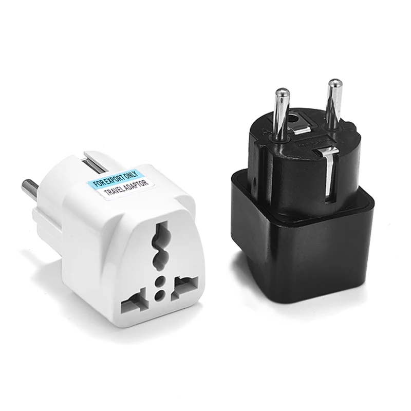 KR Plug Adapter Multifunction Universal AU UK US To EU Electrical Socket Type E/F France Spain Plug Travel Adapter AC Outlet