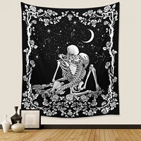 bohemian psychedelic moon starry tapestry flower wall hanging sheets room dorm tapestries art home decor witch tapestries