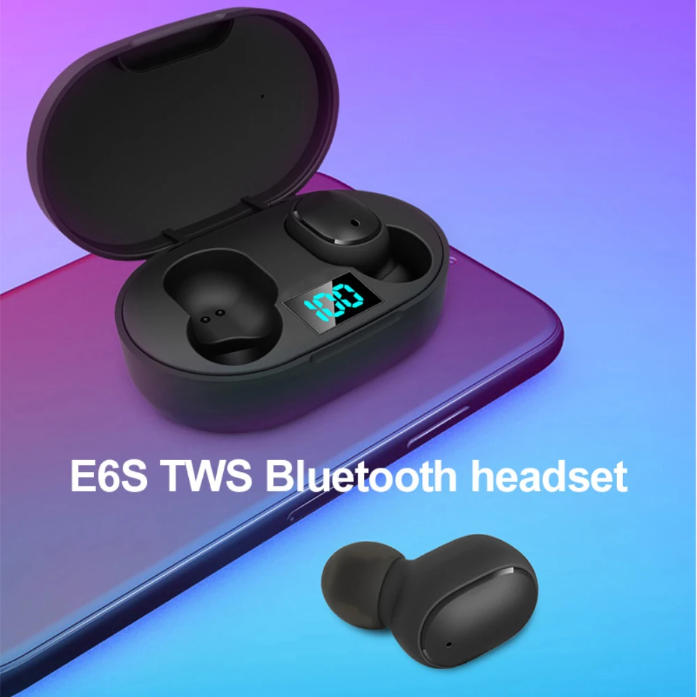 

E6S TWS Fone Earphones Wireless Headphones Earbuds Gaming Headset For Xiaomi Android Lenovo Earphones