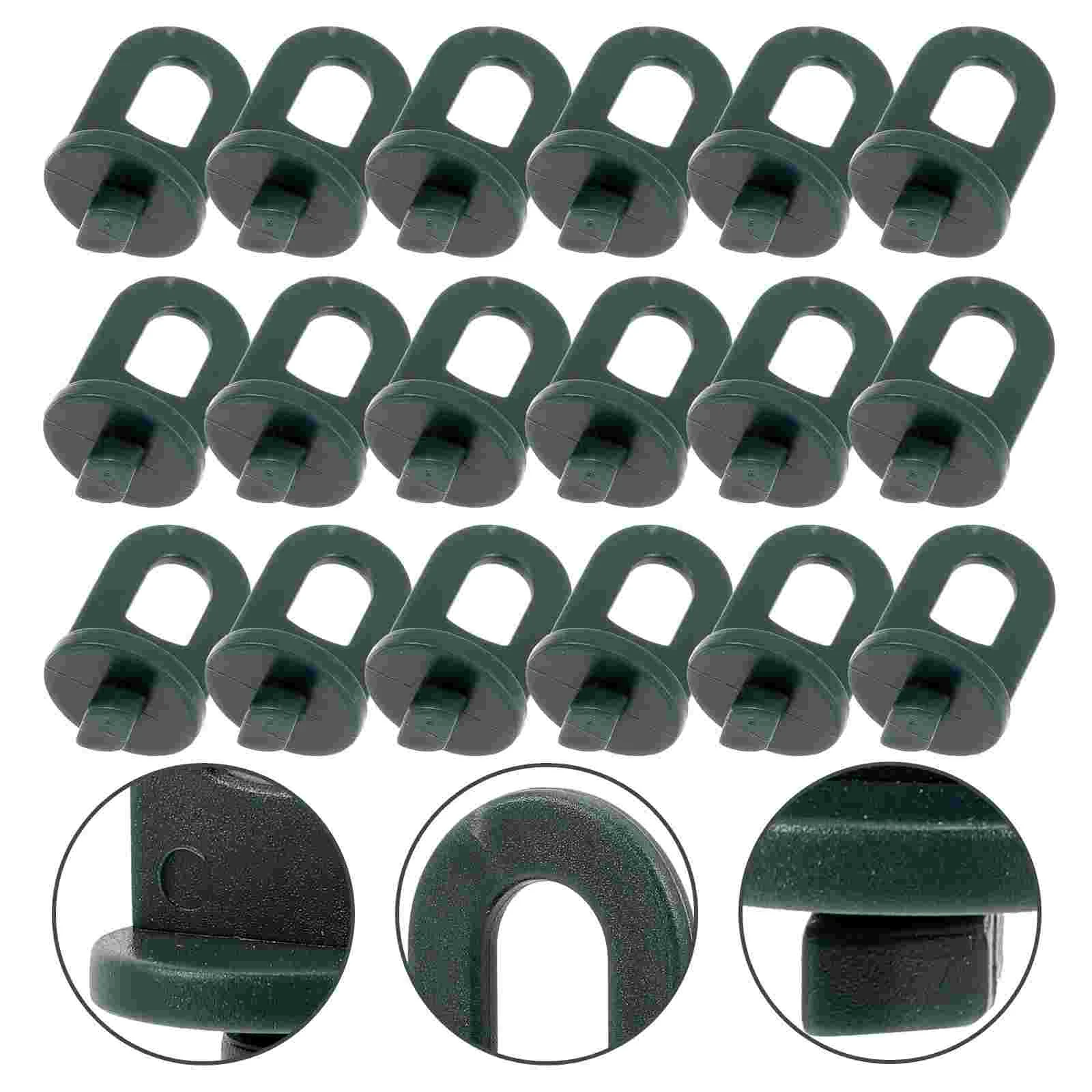 

50 Pcs Plastic Coat Hangers Greenhouse Clips Garden Hooks Supplies 3.2x2cm Hanging