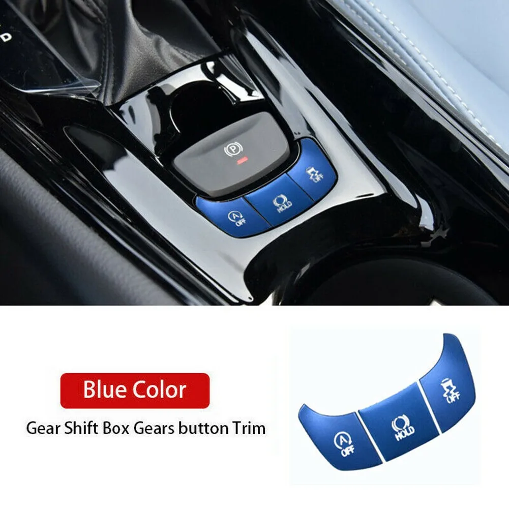 

3Pcs Aluminum Alloy Car Gear Shift Button Cover Trim For Toyota CHR 2016-2021 Gear Shift Button Trim Car Decoration Accessories