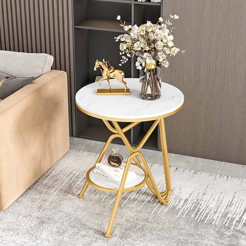 

Storage Nordic Side Table Desk Metal Round Design Mobile Side Table Aesthetic Iron Muebles De La Sala Living Room Furniture