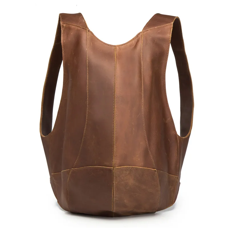 

Mochila Business Gifts Woman Phone Leather Back Shoulder Man Genuine Backpack Pouch Pocket Zipper Travel 2108 Ipad Anti-theft