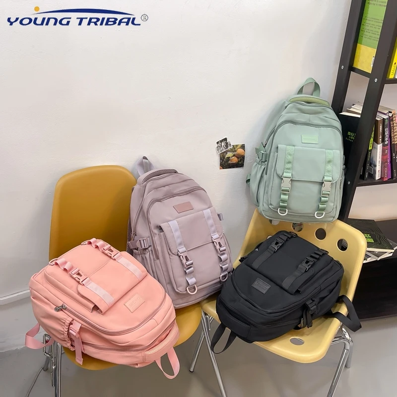 

Trendy Girl Backpack Cute Laptop Bag for Women College Ladies Travel Rucksack Student Large Capacity School Bag Female Male Bags
