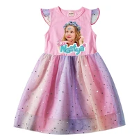 kawaii girl kids summer nastyaing dress baby girls cute lace princess dress toddler girls birthday party rainbow dresses