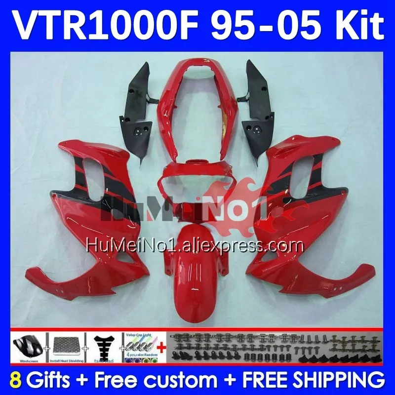 

Обтекатель SuperHawk для HONDA VTR1000F VTR1000 186No.31, красный глянцевый VTR 1000 F 1000F 1995 1996 1997 1998 1999 2000 01 02 03 04 05