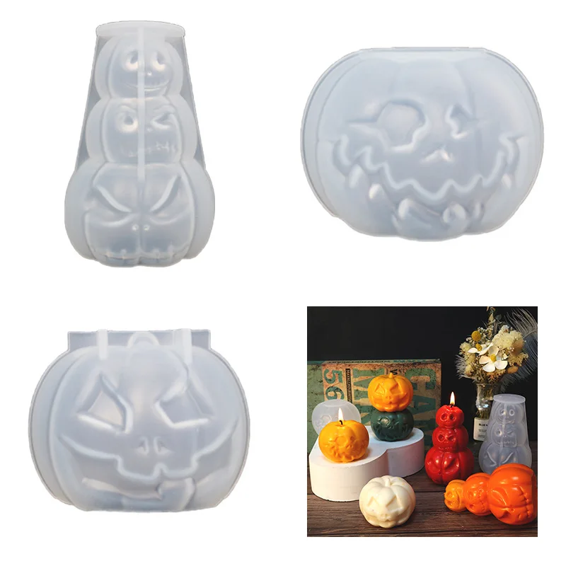 

Halloween candle mold pumpkin candle silicone mold aromatherapy plaster dripping ornaments grinding tool