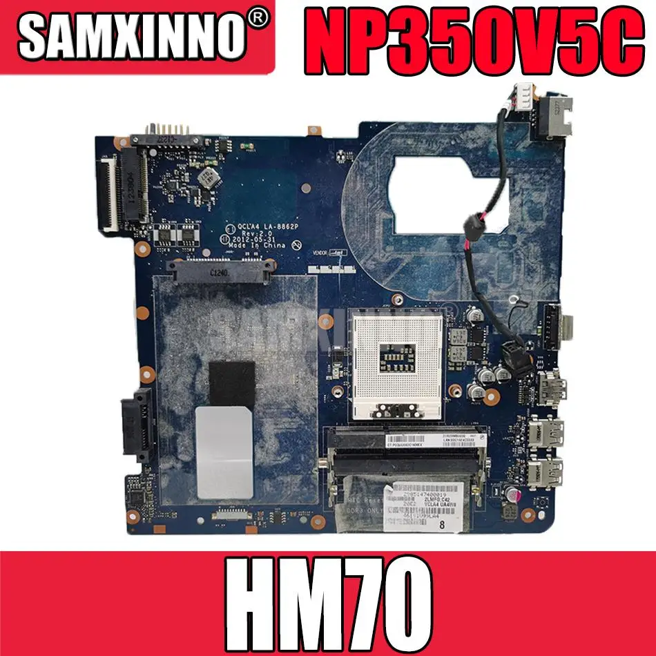 Материнская плата SAMXINNO для ноутбука Samsung NP350V5C NP350V5X материнская ПК HM70 QCLA4 быстрая