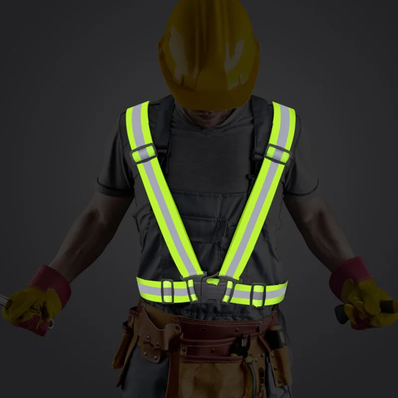 Светоотражающий жилет унисекс регулируемые защитные жилеты с высокой