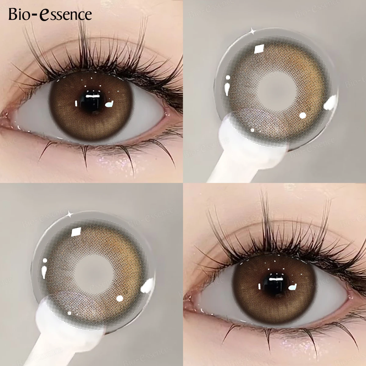 Bio-essence 1 пара модных макияжа Красота Синие контактные линзы Серия KOI Фиолетовые