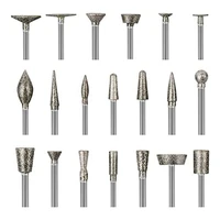 stone carving set diamond burr bits20pcs polishing kits rotary tools accessories with 18 inch shank for carving